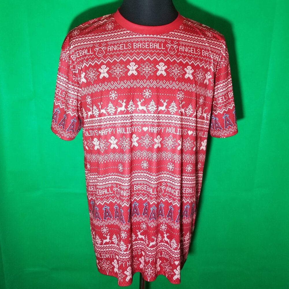 Los Angeles Angels Ugly Christmas Holiday Sweater T-Shirt SGA 6/9/23 Gingerbread